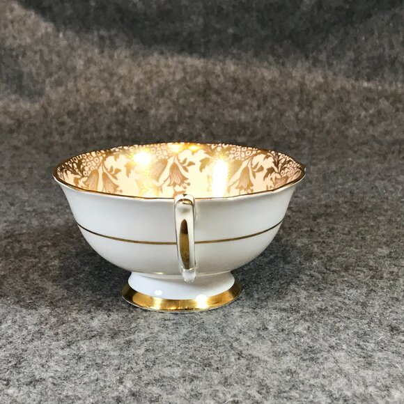 Paragon Double Warrant Vintage Gold Overlay Peach Cup, Collector's Item - Picture 5 of 8